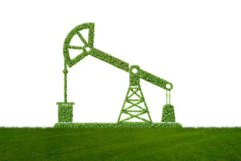 Green oil pump - 3d rendering イラスト素材