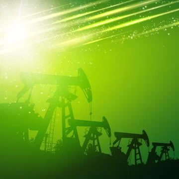 Green oil  pump Stock Illustration
