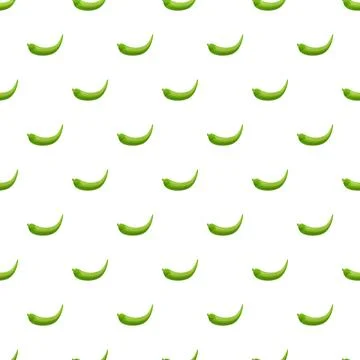 Green okra vegetable seamless repeating pattern background Stock Illustration