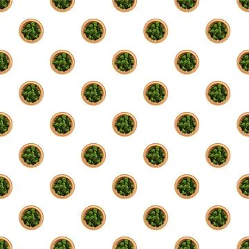 Green olives in bowls seamless pattern background 스톡 일러스트