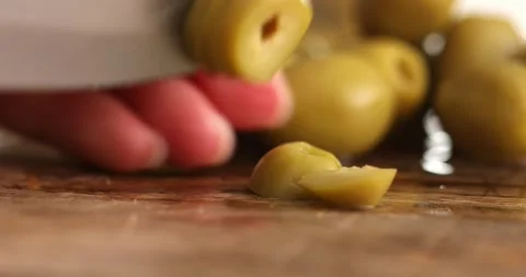 Green olives close-up. Stock Footage 250483095