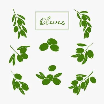 Green olives Stock Illustration