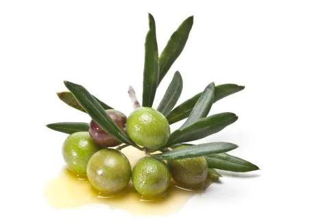 Green olives. Stock Photos