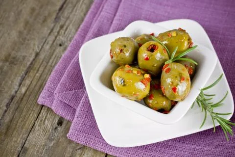 Green olives Stock Photos