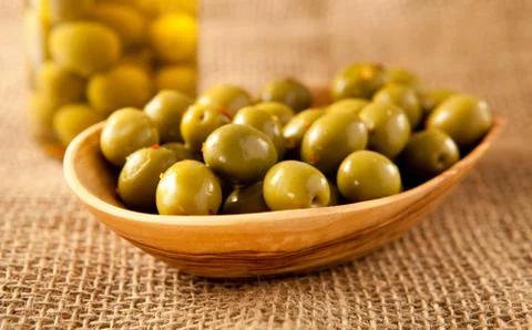 Green olives Stock Photos