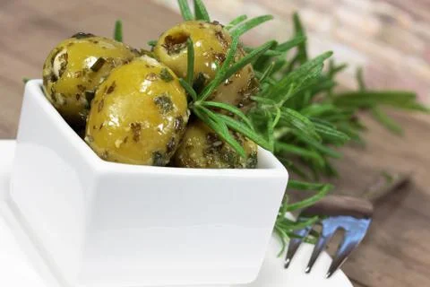 Green olives Stock Photos