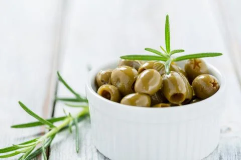 Green olives Stock Photos