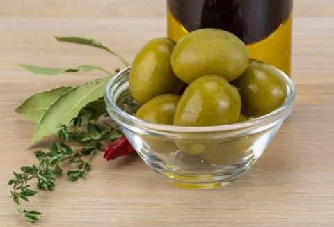 Green olives Stock Photos