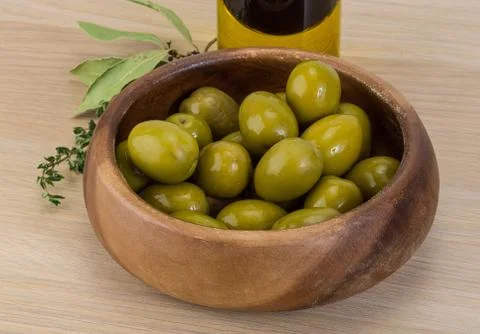 Green olives Stock Photos