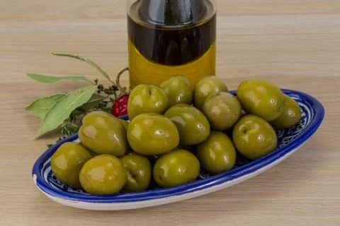Green olives Stock Photos