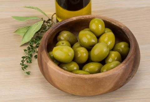 Green olives Stock Photos