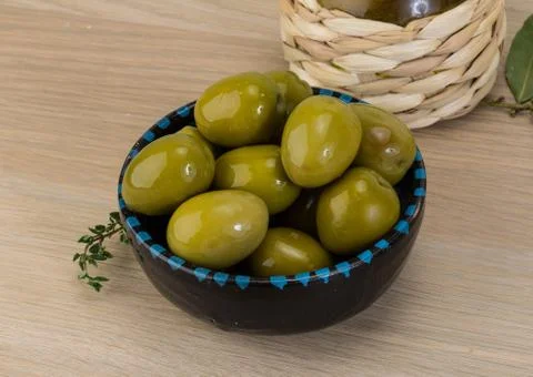 Green olives Stock Photos
