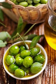 Green olives Stock Photos