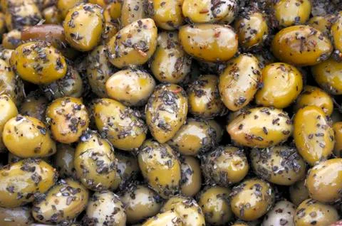 Green olives Stock Photos