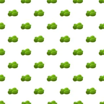 Green olives seamless pattern on white background 스톡 일러스트