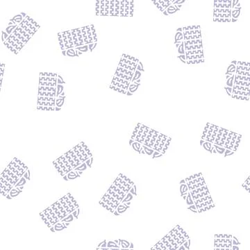 Green onion box glyph vector seamless pattern Stock Illustration