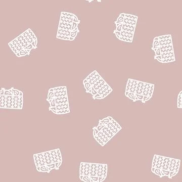 Green onion box line vector seamless pattern Stock Illustration