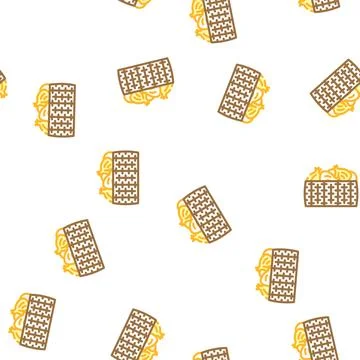 Green onion box vector seamless pattern 스톡 일러스트