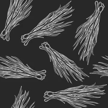 Green onion pattern Stock Illustration
