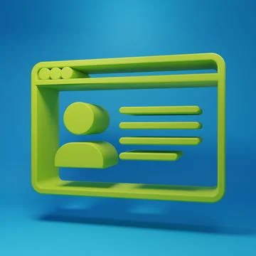Green Online class icon isolated on blue background. Online education conce.. Stock Illustration