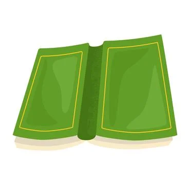 Green open book vector illustration. Education and learning concept, knowledge Stock Illustration