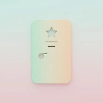 Green-orange Backstage icon isolated on color background. Door with a star .. Stock Illustration