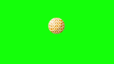 Green Orange Ball Horizontal 16:9 Green Screen Video stock 340459889