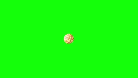 Green Orange Ball Horizontal 16:9 Green Screen Video stock 340459911