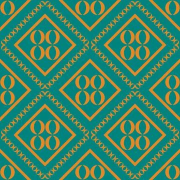 Green orange boho geometric   Stock Illustration