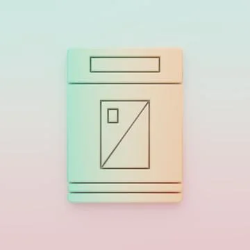 Green-orange Cigarettes pack box icon isolated on color background. Cigaret.. Stock Illustration