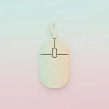 Green-orange Computer mouse icon isolated on color background. Optical with.. Illustrazione stock