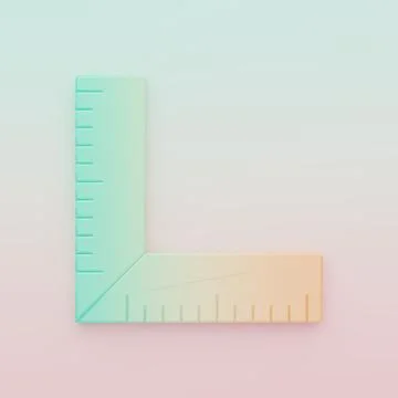 Green-orange Corner ruler icon isolated on color background. Setsquare, ang.. Ilustración de archivo