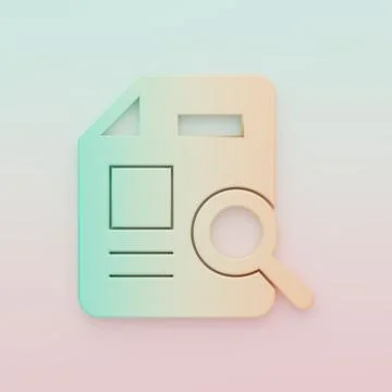 Green-orange Document with graph chart icon isolated on color background. R.. Stock Illustration
