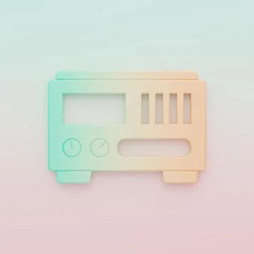 Green-orange Electrical measuring instruments icon isolated on color backgr.. Illustrazione stock