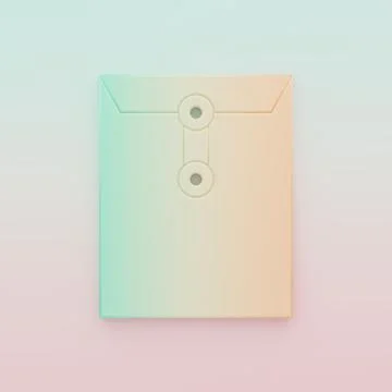 Green-orange Envelope icon isolated on color background. Email message lett.. Illustrazione stock