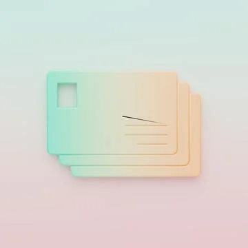 Green-orange Envelope icon isolated on color background. Email message lett.. Illustrazione stock