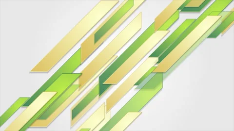Green orange geometric glossy elements abstract tech motion background Stock Footage 282083686
