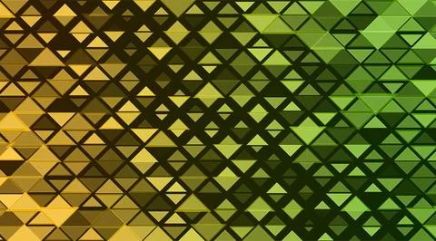 Green orange minimal mosaic triangles abstract geometry background Illustrazione stock
