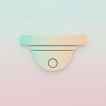Green-orange Motion sensor icon isolated on color background. Minimalism co.. Stock Illustration