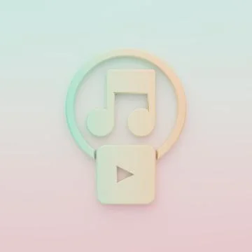 Green-orange Play in square icon isolated on color background. Minimalism c.. Illustrazione stock