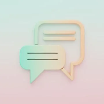 Green-orange Speech bubble chat icon isolated on color background. Message .. Illustrazione stock