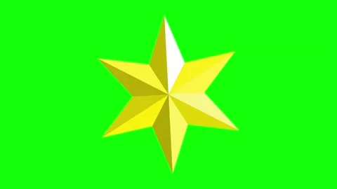 Green Orange Star Horizontal 16:9 Green Screen Stock-Footage 340458918