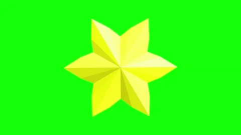 Green Orange Star Horizontal 16:9 Green Screen Video stock 340461260