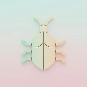 Green-orange System bug concept icon isolated on color background. Code bug.. 库存插图