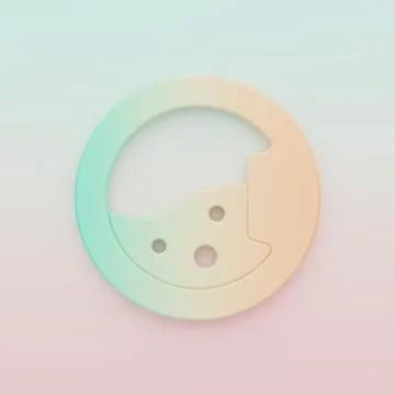 Green-orange Washer icon isolated on color background. Washing machine icon.. Stock Illustration