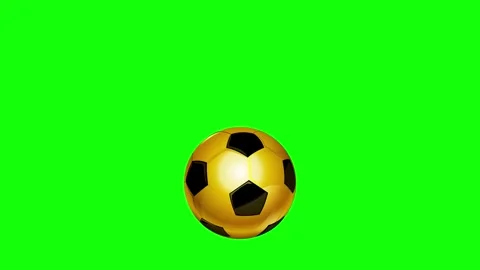 Green, Orange, White Soccer and Ball and Screen Green Screen Stock Footage 339347329