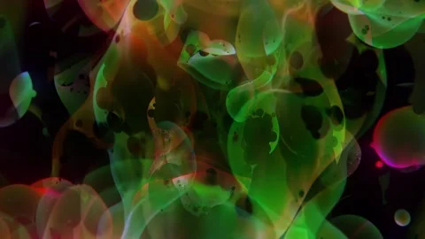 Green Organic Liquid Bubble Background Seamless Loop 库存影片 344657967