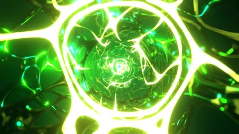 Green Organic Sci-Fi Background VJ Loop l 4K Stock Footage 294925584