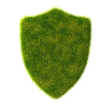 Green organic shield grass Stock Illustration