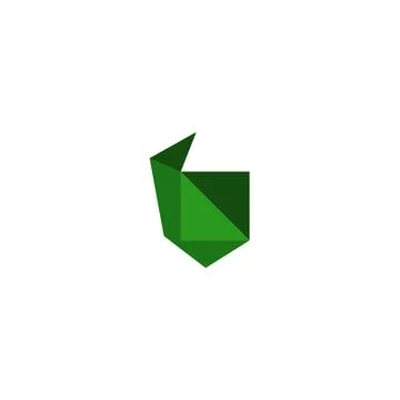 Green origami Stock Illustration